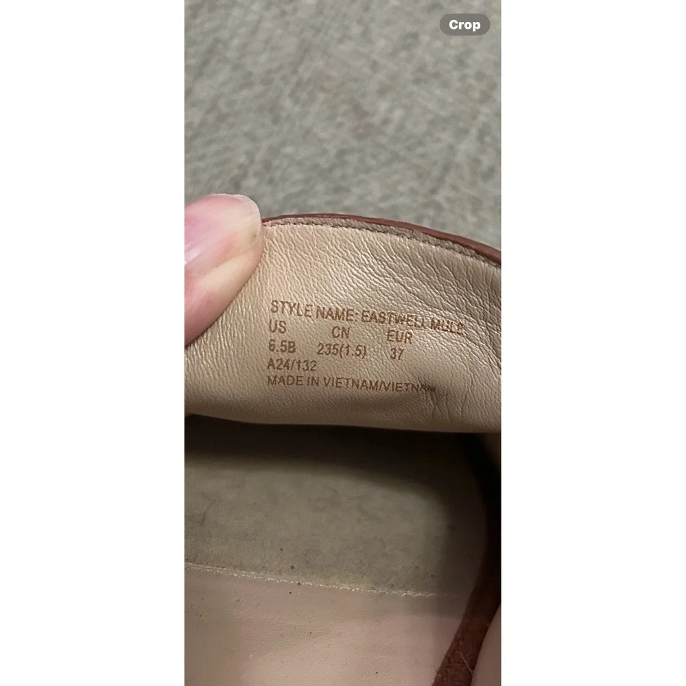Kate Spade Eastwell Mule Women 6.5‎ Brown Suede Espadrille Platform Penny Loafer